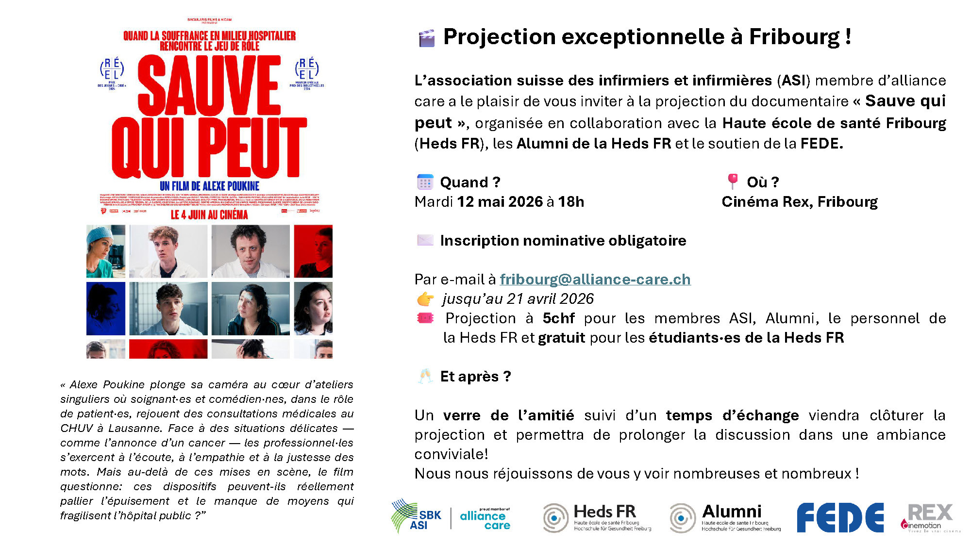 12052026 - Projection du documentaire « Sauve qui peut »